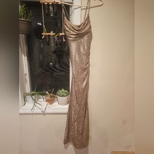Sparkly champagne gown